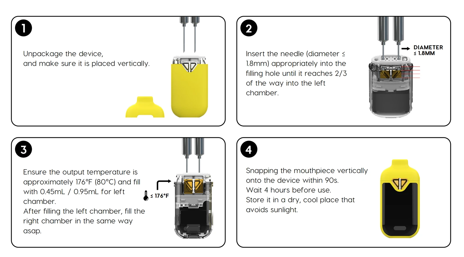 Dual Chamber Disposable Vape Filling Instructions